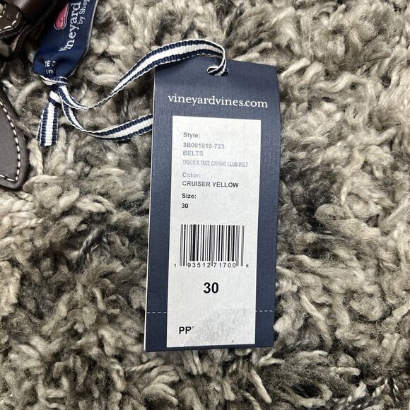 vineyard vines Men's Christmas Tree Canvas Club Belt NWT size 30 - Picture 3 of 5